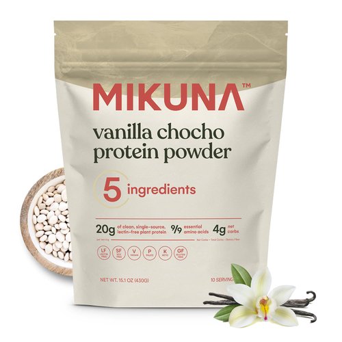 Mikuna Vegan Protein Powder (Vanilla, 15 Servings) - Plant Based Chocho Superfood Protein - Dairy Free Protein Powder Packed with Vitamins, Minerals & Fiber - Gluten, Keto & Lectin-Free