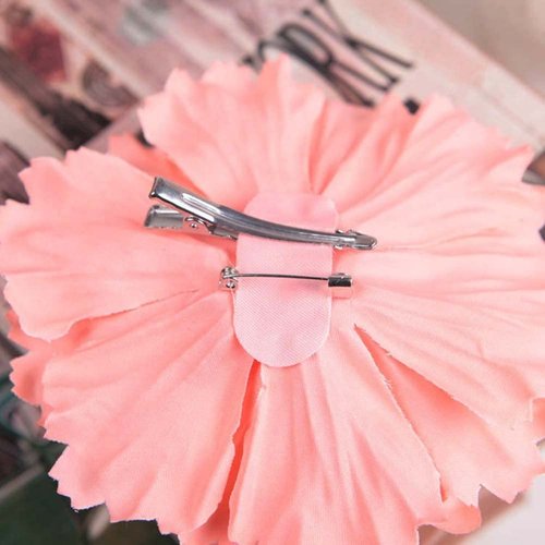 Koolgil Women's Bohemia Peony Flowers Hairpin Hair Clip Flower Brooch for Travel Party Festivals (Red #)