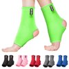 WYOX Ankle Brace and Ankle Wraps Support - Compression Socks for Women and Men, Ankle Compression Socks for Boxing, Muay Thai, Kickboxing, and Gym (Green, L/XL (Women 7.0-10.5/ Men 6.0-9.5))