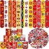YYMYMGJ 86PCS Fire Truck Party Favors 36PCS Fire Truck Slap Bracelets 50PCS Kids Fire Truck Stickers Firefighter Snap Bracelet for Kids Fire Truck Birthday Decorations Classroom Rewards Prizes