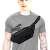 Concealed Carry Pistol Waist Bag - LarKoo Tactical Conceal Carry Pistol Bag Fanny Packs Handgun Holster Pouch with Bottle&Gun Holder Fits 1911 Glock etc