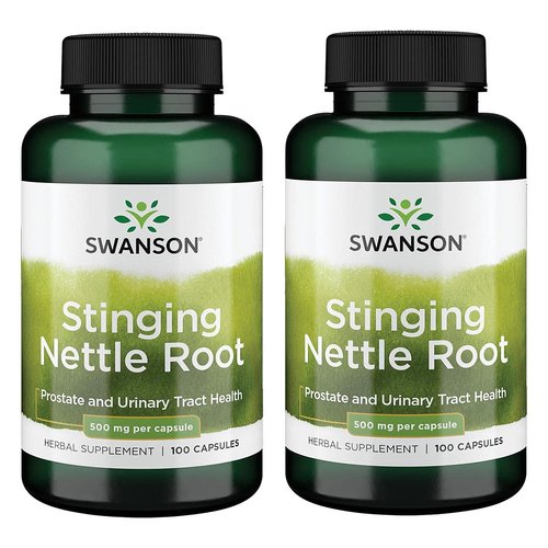 Swanson Stinging Nettle Root (Urtica Dioica) - Herbal Supplement - (100 Capsules, 500mg) 2 Pack