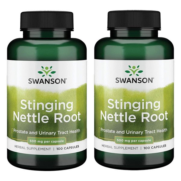 Swanson Stinging Nettle Root (Urtica Dioica) - Herbal Supplement - (100 Capsules, 500mg) 2 Pack