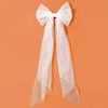 2 PACK Bachelorette Veil Hair Clip Bow for Bachelorette Party Pearl Mrs Hair Bow