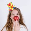 Dkomekii Polka Dot Clown Top Hat Headband Jester Carnival Circus Costume Headwear Funny Performance Props Halloween