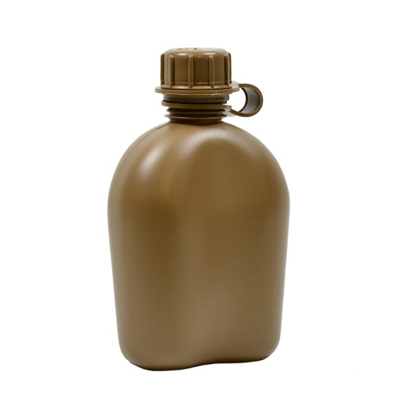 Genuine G.I. 3 Piece 1 Quart Plastic Canteen (Coyote Brown)