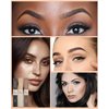 Eyebrow Stamp Stencil Kit-2 Colors One Step Brow Makeup Set with 1 Clear Eyebrow Setting Gel, 24 Brow Stencils, 1 Brush & 1 Razor, Long Lasting Waterproof Brow Makeup for women (Dark Brown & Black)