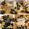 AivaToba Black and Gold Party Decorations, Set of 126 Balloon Arch Kit, Birthday Balloon Garland for Party Decorations