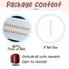 BABALAL Coffin Press on Nails Medium Fake Nails White Chrome Aurora Glue on Nails Ballerina Glossy Acrylic Nails 24Pcs Manicure False Nails for Women and Girls