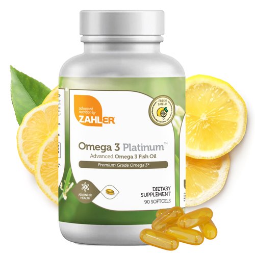 Zahler Omega 3 Fish Oil - Omega 3 Supplements with Omega 3 Fatty Acids, 600 mg EPA and 400 mg DHA - Omega3 Fish Oil Supplements Derived from Kosher Tuna - Supports Brain & Heart Health (90 Softgels)