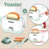 Kids Kitchen Set, Pretend Play Kitchen Appliance Toy Set with Coffee Maker, Toaster, Blender, Mixer, Kitchen Toys with Light & Sound, Play Kitchen Sets for Kids Ages 4-8