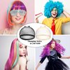 Chuangdi 50 Pcs Wig Cap Mesh Net Stocking Wig Cap Stretchy Nylon Liner Weaving Close End Fishnet Wig Cap for Women Men(Black and Light Brown)