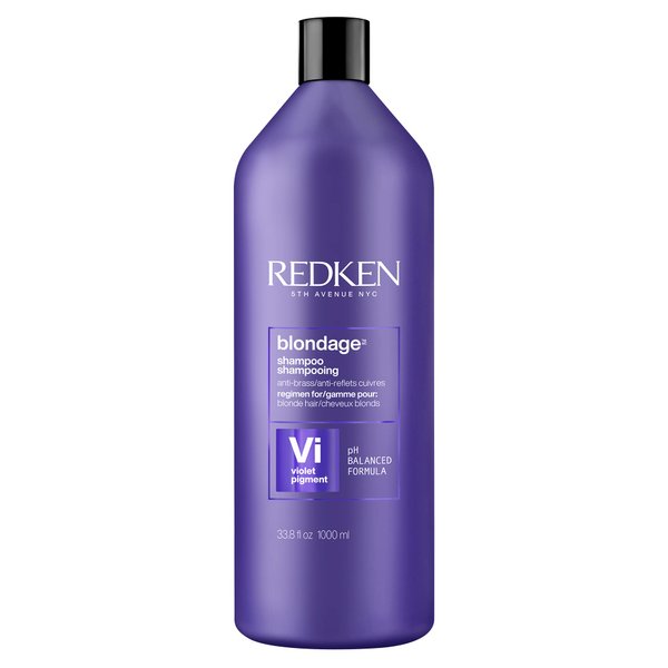 Redken Color Extend Blondage Depositing Purple Shampoo for Blonde Hair, Neutralizes Brassy Tones with Citric Acid, 33.8 Fl Oz