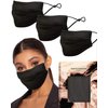 KARIZMA Beverly Hills Silk Face Mask 3 Pack Collection. Black Fashionable Designer Face Mask for Women. Washable Fabric Face Mask Reusable Facemask. 19 Momme Real Mulberry Silk Masks