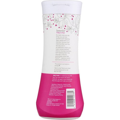 Summer's Eve 5 in 1 Simply Sensitive Feminine Cleansing Wash for Sensitive Skin, 15.0 FL OZ (Pack of 2)