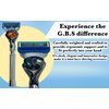 G.B.S Flex ball Handle Razor with Flex ball Pivot Ball technology All Chrome Diamond Knurled Pattern Long Handle Shaving Razor