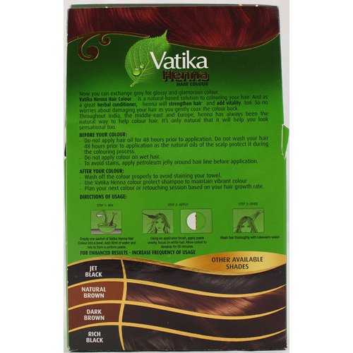 Vatika naturals Henna Hair Color - Burgundy [Pack of 3]