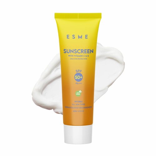 ESME Sunscreen SPF 50+ Cream, Water Resistant Sunscreen, Body Sunscreen Lotion, 2 Fl Oz