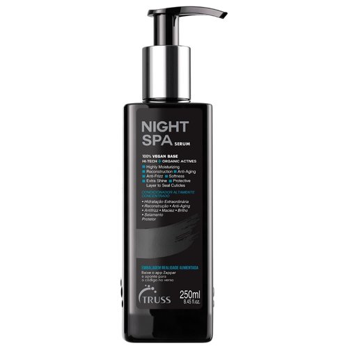 TRUSS Night Spa Serum - Anti Aging Damaged Hair Treatment with 100% Vegan Wax Base - Anti Frizz H...