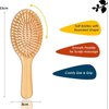 Generic Natural Bamboo Hair Brush, Wooden Brush For Detangling and Massaging., Beige