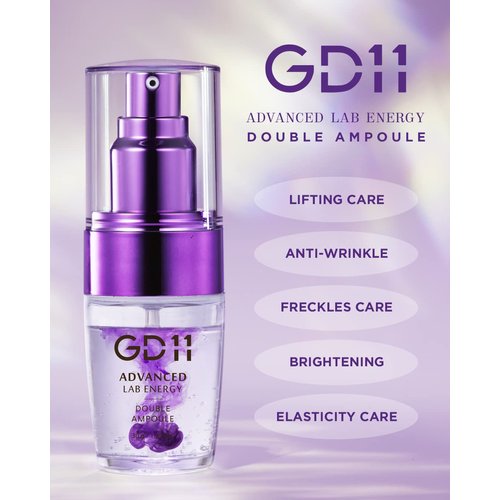 GD11 Advanced Lab Energy Double Ampoule 1.01 fl.oz | Anti-aging Facial Serum with Stem Cell Extract and Hyaluronic Acid | Hydrating Serum for Skin Regeneration | Restore Elasticity and Reduce Wrinkles