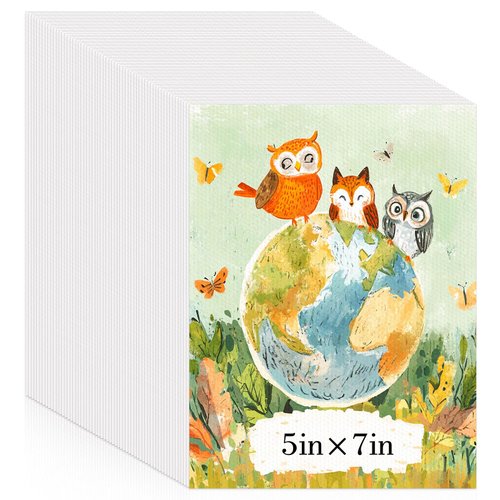 60 Sheets Gouache Paper 5 x 7 Inch, 110lb/180 GSM Gouache Paint Paper for Gouache, Acrylic, Sketching, Suitable for Kids Students Adults Artists Drawing