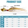 OROOTL Bucktail Jigs Saltwater Hair Jigs, 5pcs Bucktail Fishing Lures Surf Fishing Jigs Bucktail Hair Jigs for Bass Striper Flounder Snook Bluefish Halibut Redfish Fishing 1/4oz-2oz