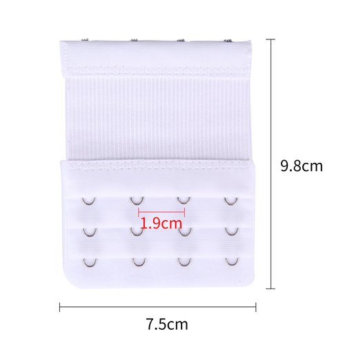Senkary 4 Pieces Bra Extenders 4 Hooks 3 Rows Elastic Bra Strap Extension for Women (Multicoloured)