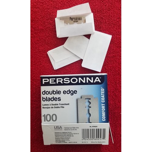 Personna Double Edge Razor Blades in White Wrapper 100 count