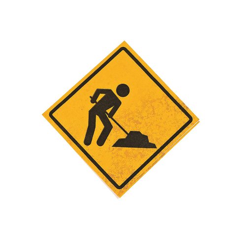 Fun Express - Construction Zone Bev Napkins for Birthday - Party Supplies - Print Tableware - Print Napkins - Birthday - 16 Pieces