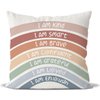 QIYUHOY Calm Corner Classroom Reading Corner Rainbow Decor Throw Pillow Covers, Book Center Calming Corner Home Bedroom Playroom Decor Pillow Case, 18x18 Inch Pillowcase（red）