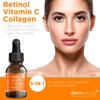 Retinol Vitamin C Collagen | Super Charged Anti-Aging Serum for Face | Pharmaceutical Grade Quality | Helps Smooth & Plump Fine Lines & Wrinkles & Brightens for Younger Skin Trial Size