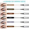 Magic Eyebrow Pencil, 3D 4 Tipped Precise Brow Pen Upgraded Waterproof Microblading Eyebrow Pencil Contouring Pen Natural Makeup Effect (B-Gray)