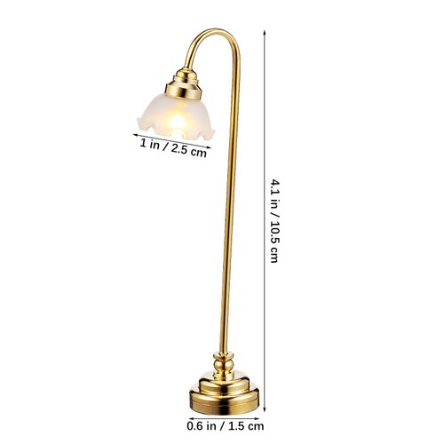 TOYANDONA 2pcs Miniature Dollhouse Lamp, 1 12 Scale Dollhouse Floor Lamp LED Miniature Dollhouse Lights Battery Operated for Dollhouse Decoration Accessories