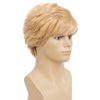 Amnenl Blonde Wig Men Short Natural Layered Synthetic Hair Wigs for Male Guy Daily Halloween Cosplay Costume Wig (Blonde)