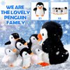 7 Pcs Penguin Plush Toys Set Penguin Stuffed Animal Zoo Penguin Toys with Mom and Small Baby Cute Penguin Plushie Realistic Baby Animals for Gift Christmas Birthday Bag Stuffings Decoration(Penguin)