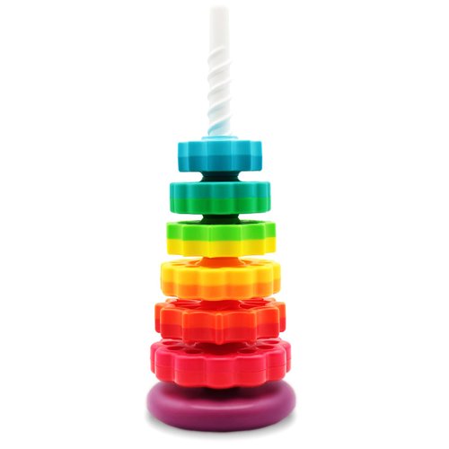 BYFWH Baby Spin Stack Toy,Premium Stacking Toy for Kids,Baby Spinning Stacking Toy for Babies and Toddlers,Educational Toddler Learning Toy,Baby 1 2 3 Birthday Gifts,Autism Sensory Spinning Toy