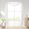 Elegant Comfort Lightweight Sheer Voile Window Scarf Valance - 216 Inch Long - 1 panel Long Sheer Curtain for Living Room, Event Decor, Bedroom, (1 Piece) 55" X 216'' Long, White