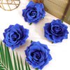 Atoden Blue Rose Hair Clip, Flower Rose Clips for Hair, Hawaiian Floral Hair Pins Rose Flower Brooch Mexican Decorative Headpieces for Women Girls Halloween Cosplay Hair Accessories