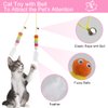 AESALUTOY Cat Toys for Indoor Cats, Interactive Cat Toy Wand Kitten Toys to Play Chase Exercise Cat String Pet Puzzle Toy for Cats Kittens, 2pcs