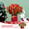JOYIN Christmas 3D Forever Flower Greeting Cards, Pop Up Cards with Envelopes, Xmas Festive Pop Up Card for Family Members, Christmas decor, Warm Present Giving, Thanksgiving and all occasions