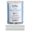 ForPro Mini Foam Board, Double-Sided Nail File, 120/240 Grit, 3.5” L x .5” W, Zebra, 50-Count