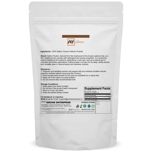 mGanna Acacia Catechu | Katha Powder for Hair Color & Conditioner 0.5 LBS / 227 GMS / 8 Oz