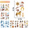 JoyfulGlam 75 PCS Male Cowboy Temporary Tattoos Rodeo Birthday Party Tattoos Stickers For Boys And Girls First Birthday Party Decorations Supplies