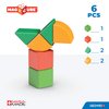 Geomag Magnetic Toys | Magnets for Kids | 6 Pieces | Magicube Shapes Starter Set | Early Learning STEM Educational Building Blocks | Recycled Plastic | Ages 1-5
