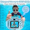 Agoigo Kids Waterproof Camera Toys for 3-12 Year Old Boys Girls Christmas Birthday Gifts Underwater Sports HD Children Digital Action Camera 2 Inch Screen with 32GB Card (Blue)