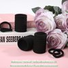 100Pcs Black Hair Ties Ouchless Ponytail Holders, No-metal No Crease Medium Elastic Band for Braids Thick and Curly Hair, Seamless Hair Elastics 1.57”Soft Hair Accessories for Women and Girls