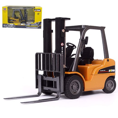 Forklift Truck Toy with Moveable Joint, 1:50 Scale Diecast Warehouse Lifting Vehicle for Kids, Forklift Toy, Alloy Fork Truck Model Toy for Kids Play, Collection or Decorative Ornament