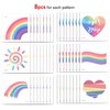 Konsait 96 Sheets Pride Temporary Tattoos, Vibrant Flag Heart Rainbow Tattoos, Waterproof Body Face Pride Makeup Tattoos for Kids Man Women, Pride Party Favors, Pride Equality Parades Celebrations
