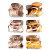 Generic Set of 6 Bow Shape Hair Clips Claws size 1 Inch Great for women girls teenage Great Gift for Friend Sister Mom, Brown
